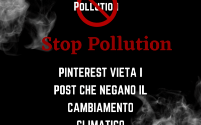 Pinterest vieta post che negano il cambiamento climatico