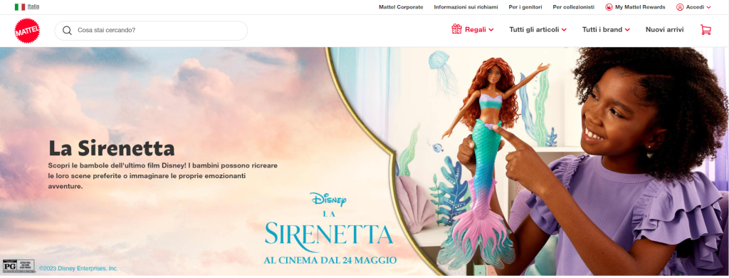 Startegia di Marketing la Sirenetta: bambole in Partnership con Mattel