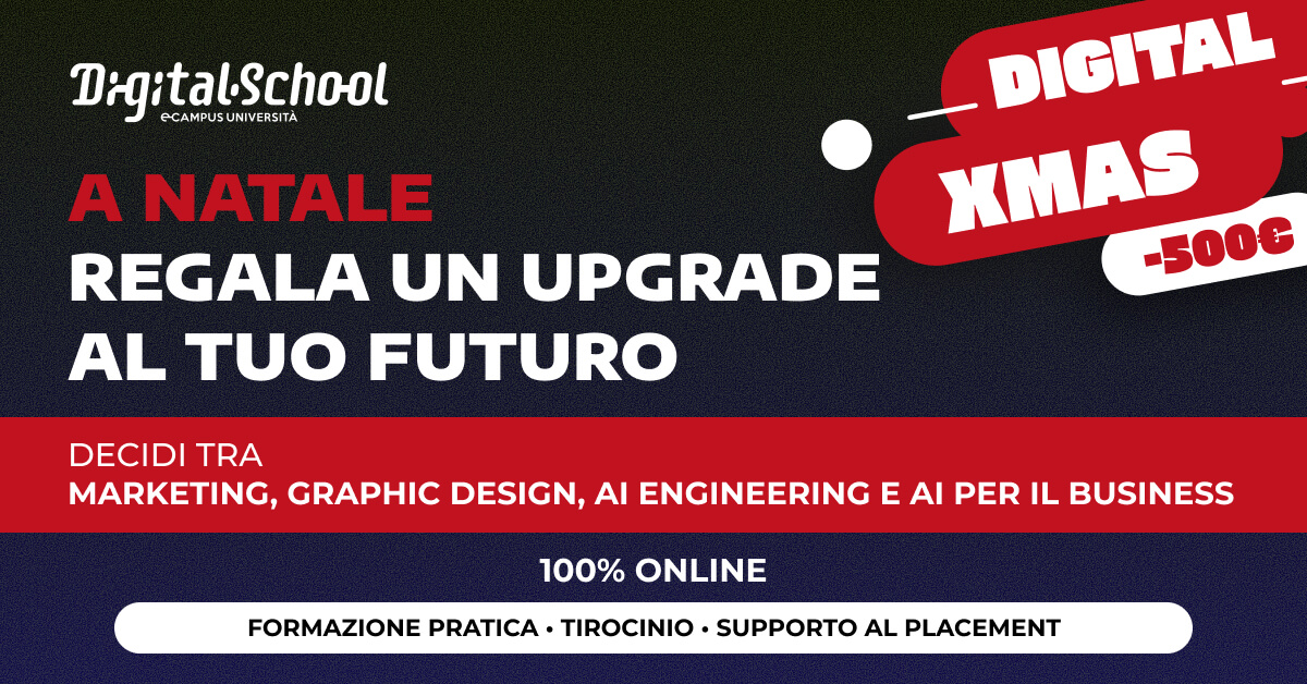 Post_BF sconto digital school 500 euro promo natale